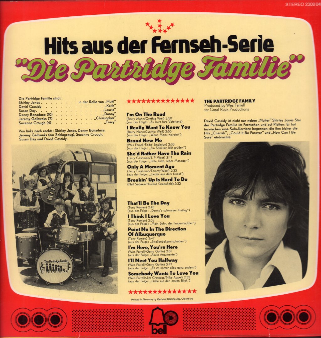 Partridge Family - Hits Aus Der Fernseh-Serie "Die Partridge Familie" - Lp