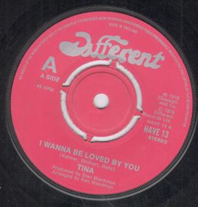 Tina (70'S) - I Wanna Be Loved By You - 7 Inch