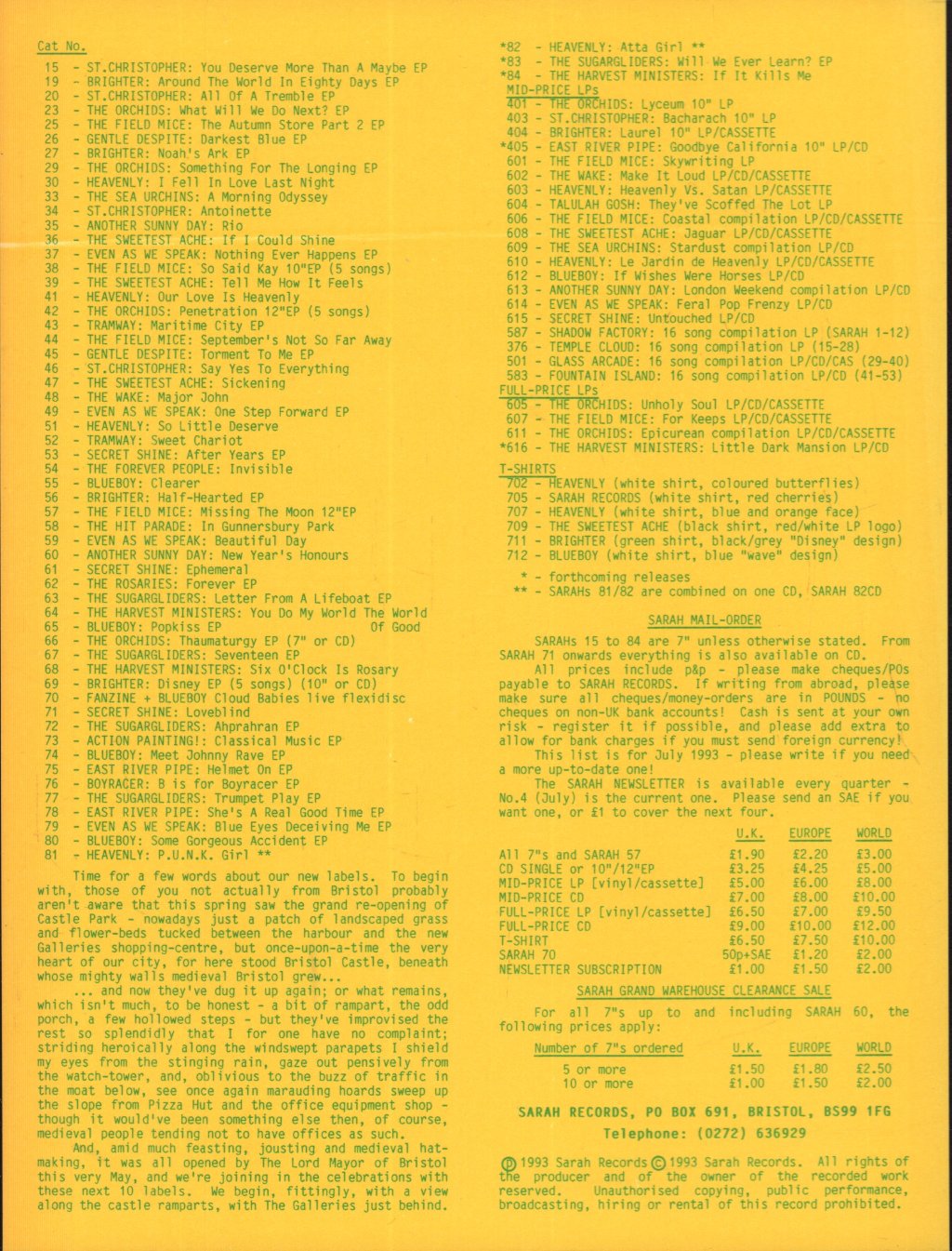 Heavenly - Punk Girl - 7 Inch