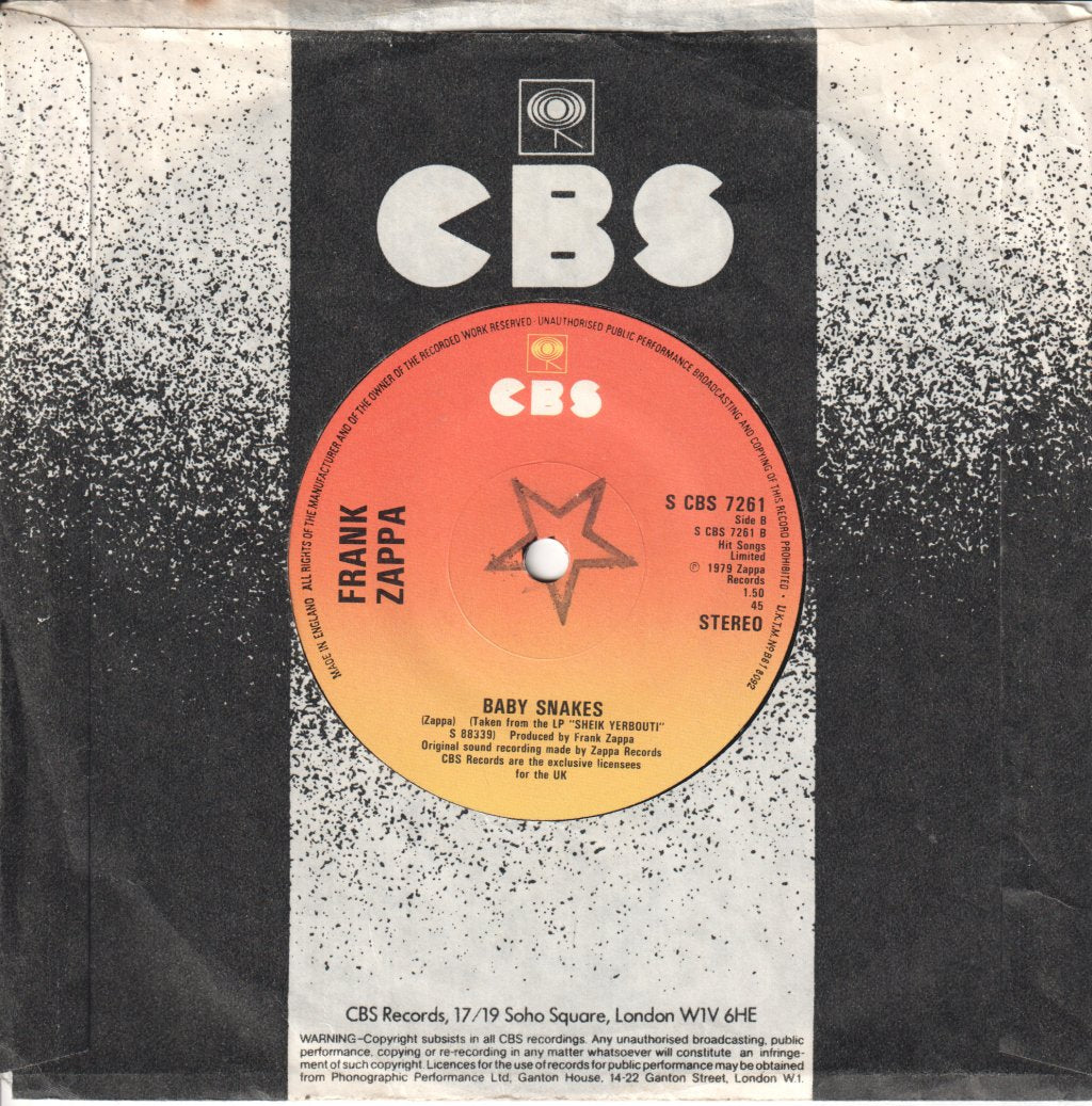 Frank Zappa - Dancin' Fool - 7 Inch