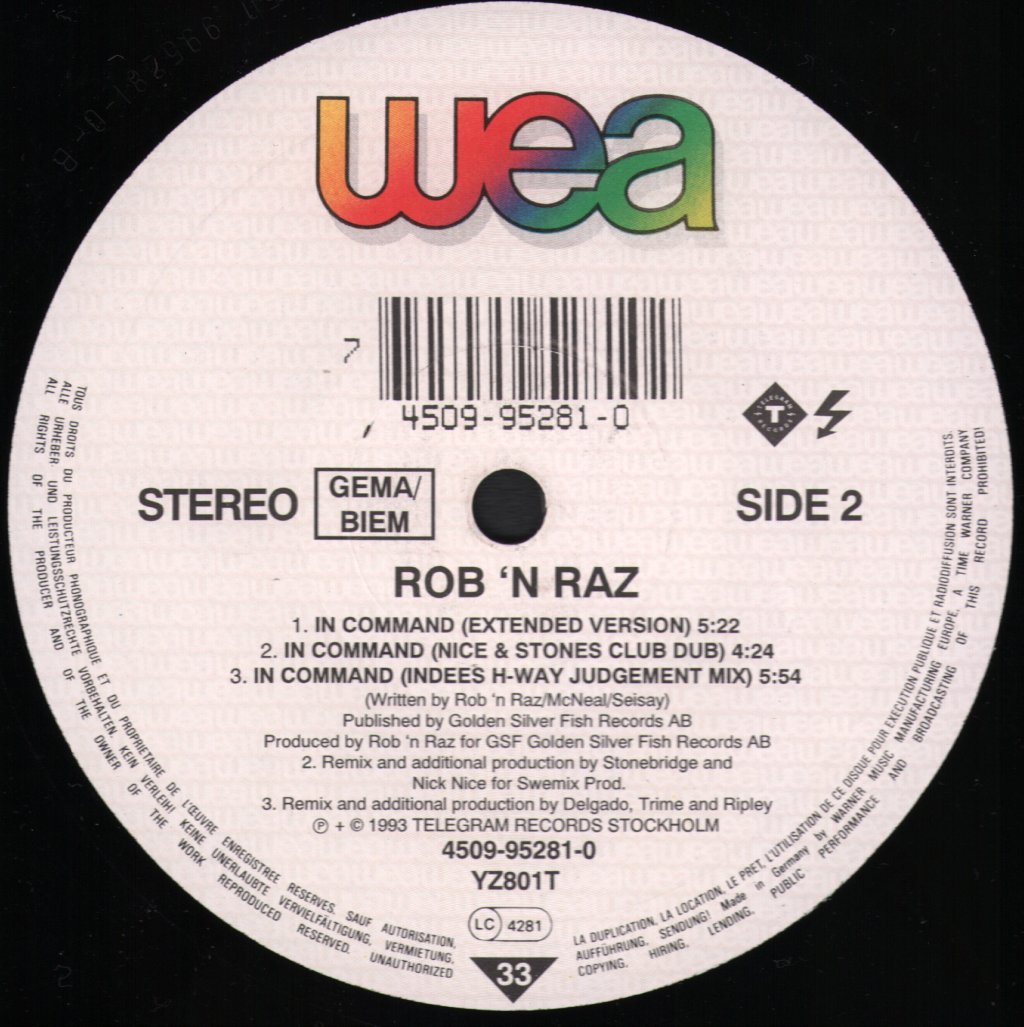 Rob 'N' Raz - In Command - 12 Inch