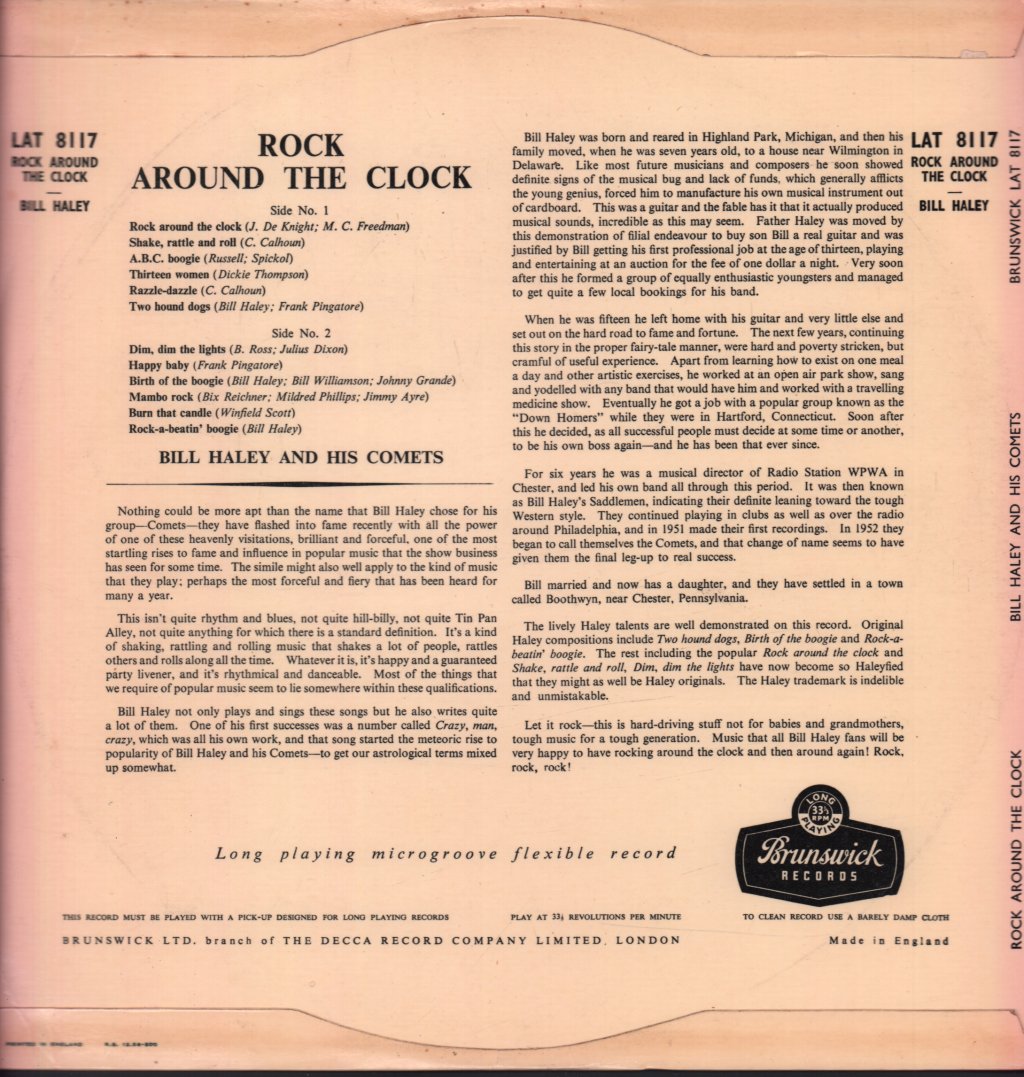 Bill Haley And His Comets - Rock Around The Clock - Lp