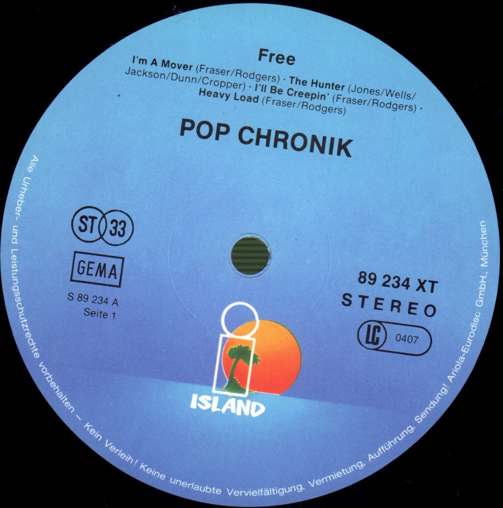 Free - Pop Chronik - Double Lp