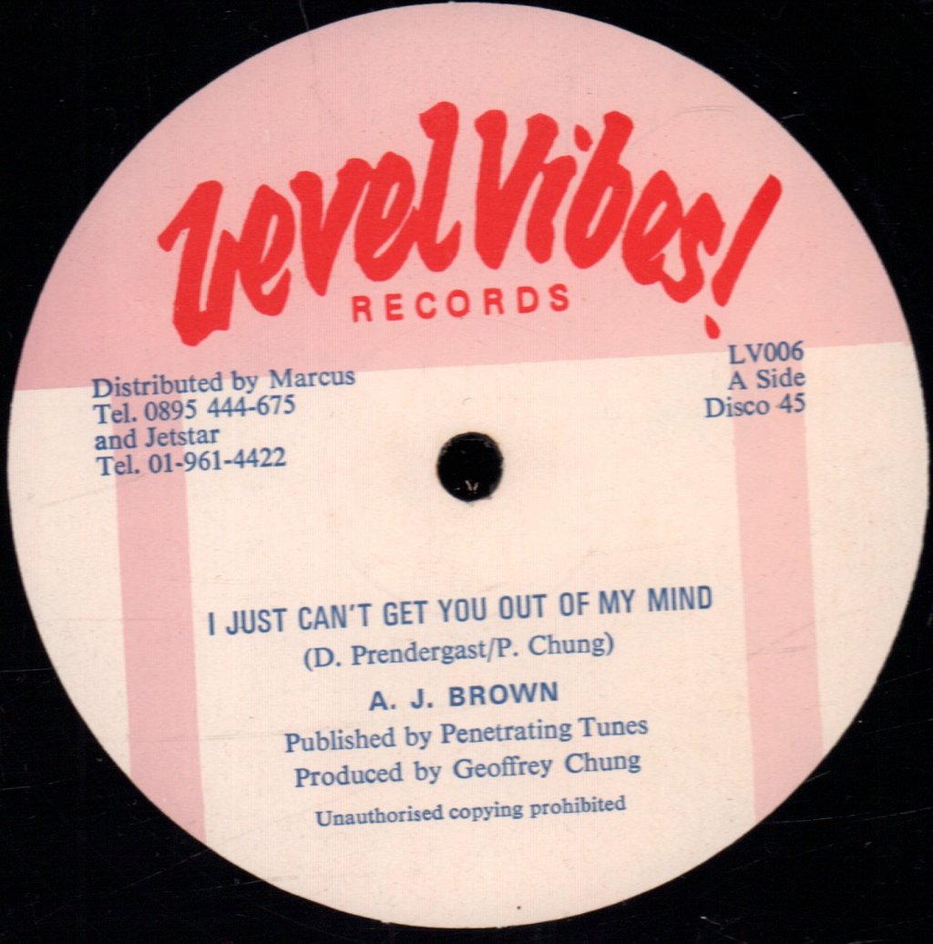 A. J. Brown - I Just Can't Get You Out Of My Mind - 12 Inch