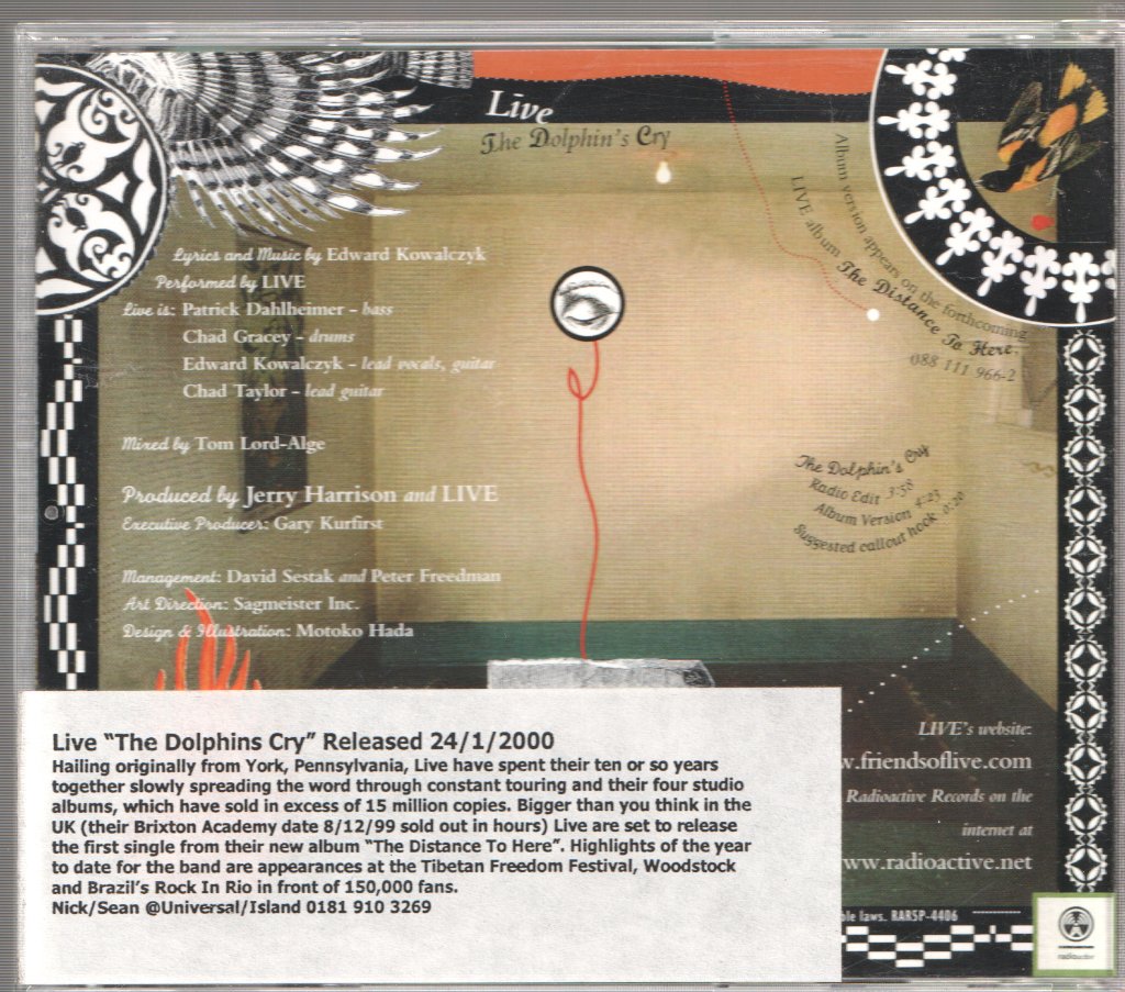 Live - Dolphin's Cry - Cd