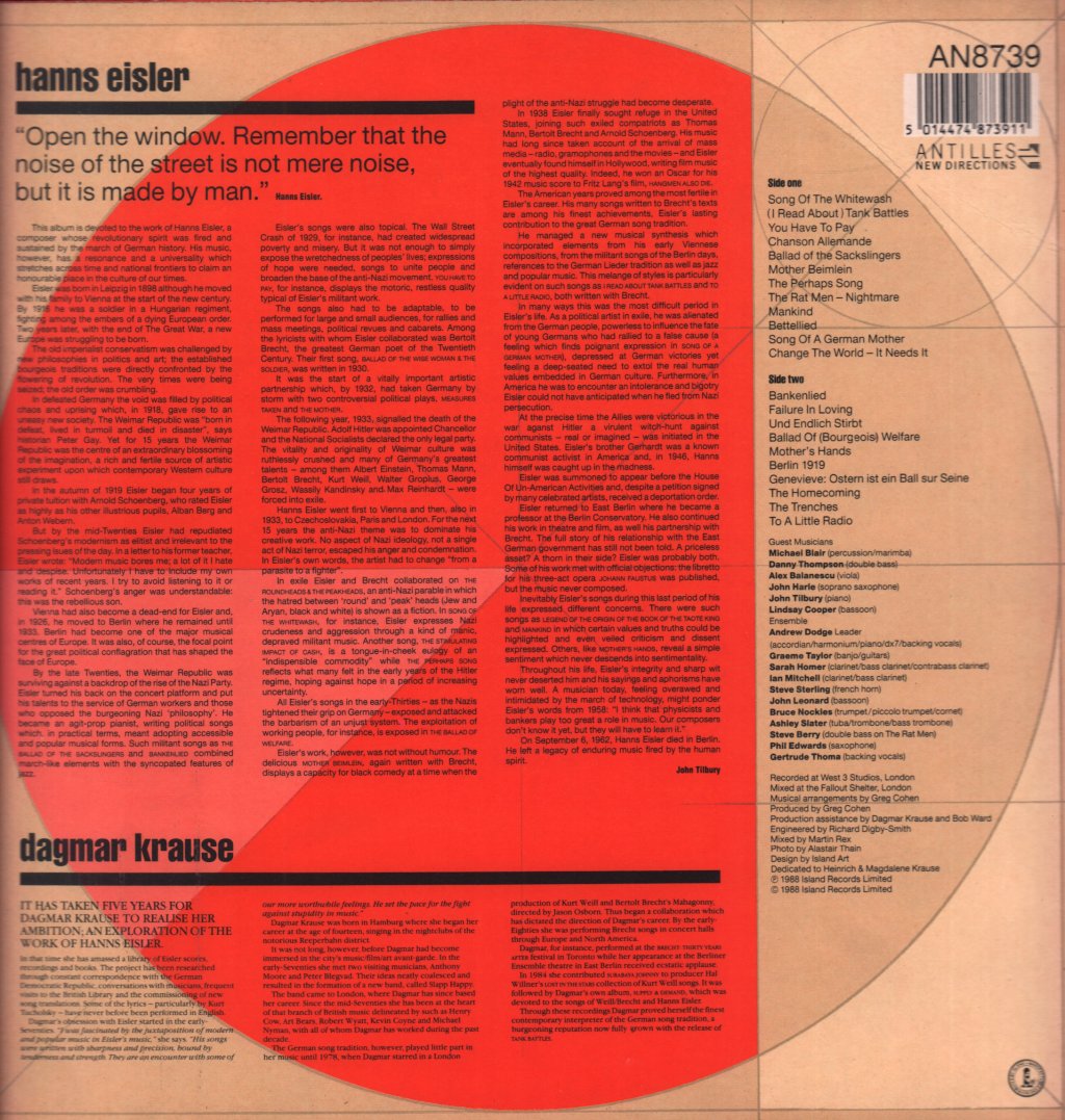 Dagmar Krause - Tank Battles - Lp