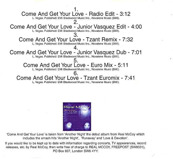Real Mccoy - Come And Get Your Love - Cd