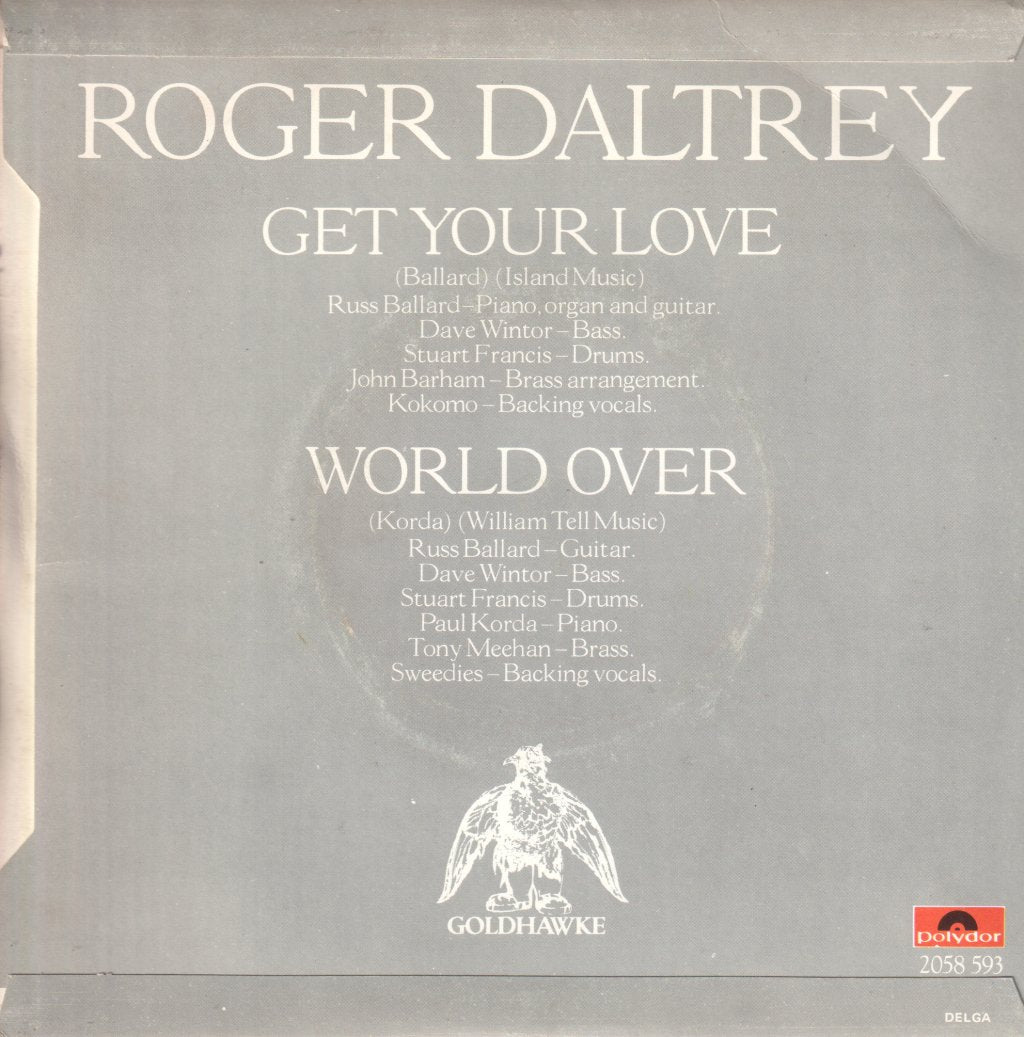 Roger Daltrey - Get Your Love - 7 Inch