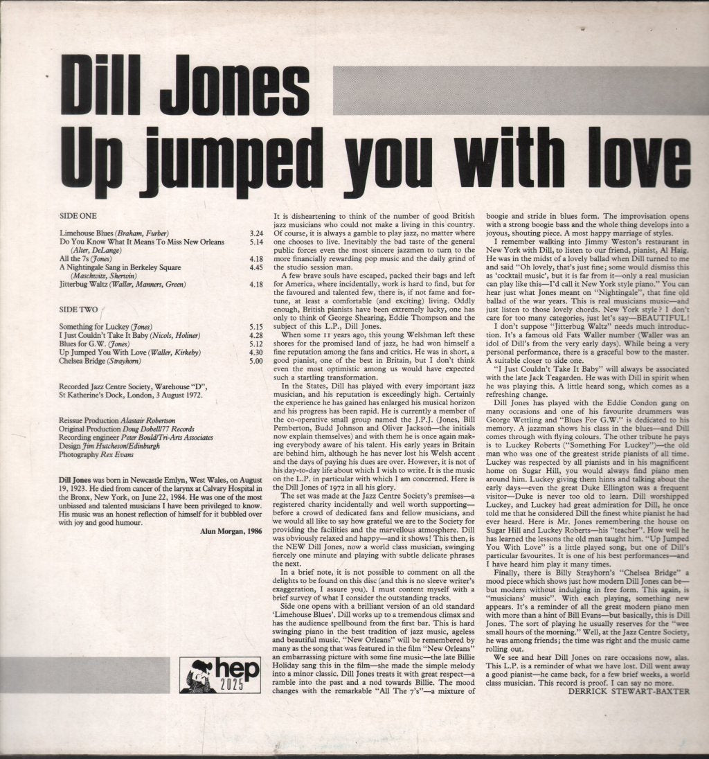Dill Jones - Up Jumped You With Love - Lp
