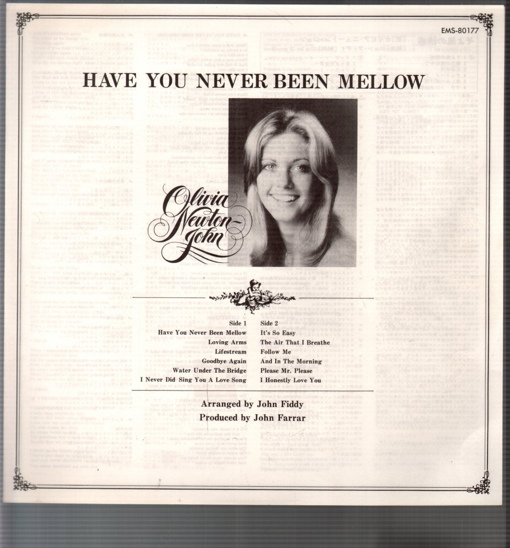 Olivia Newton John - Have You Never Been Mellow - Lp