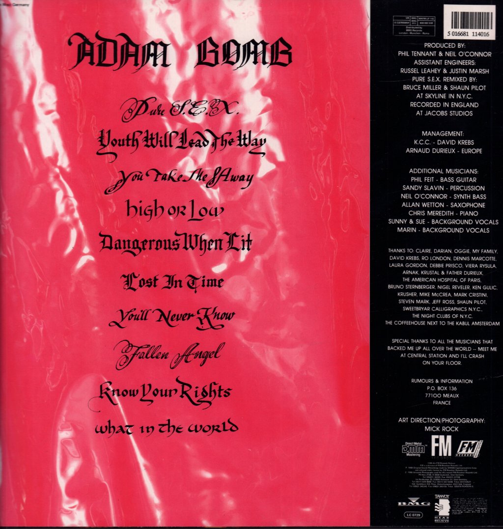 Adam Bomb - Pure Sex - Lp