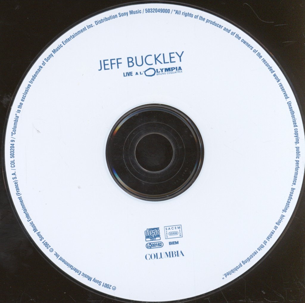 Jeff Buckley - Live A L'olympia - Cd