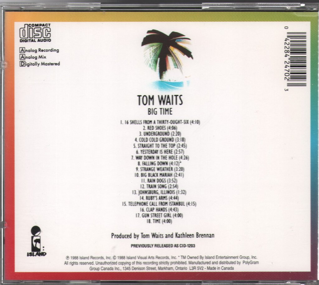 Tom Waits - Big Time - Cd