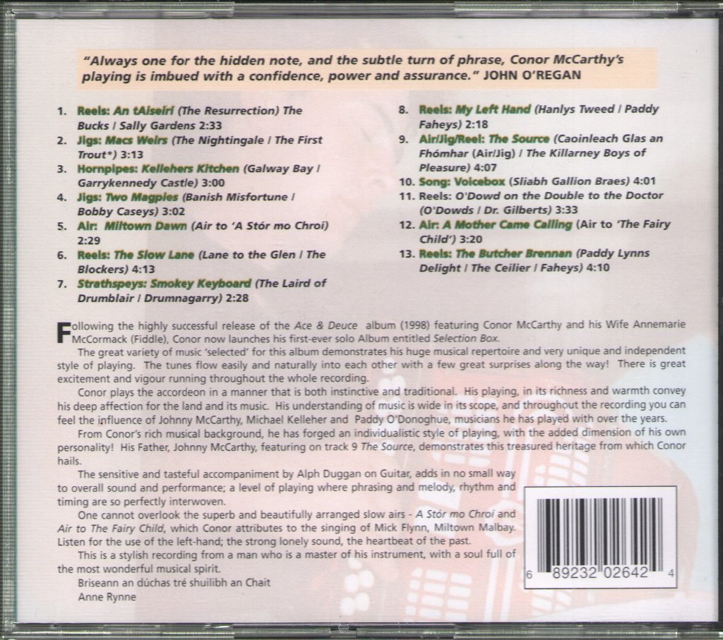Conor McCarthy/Alph Duggan - Selection Box - Cd