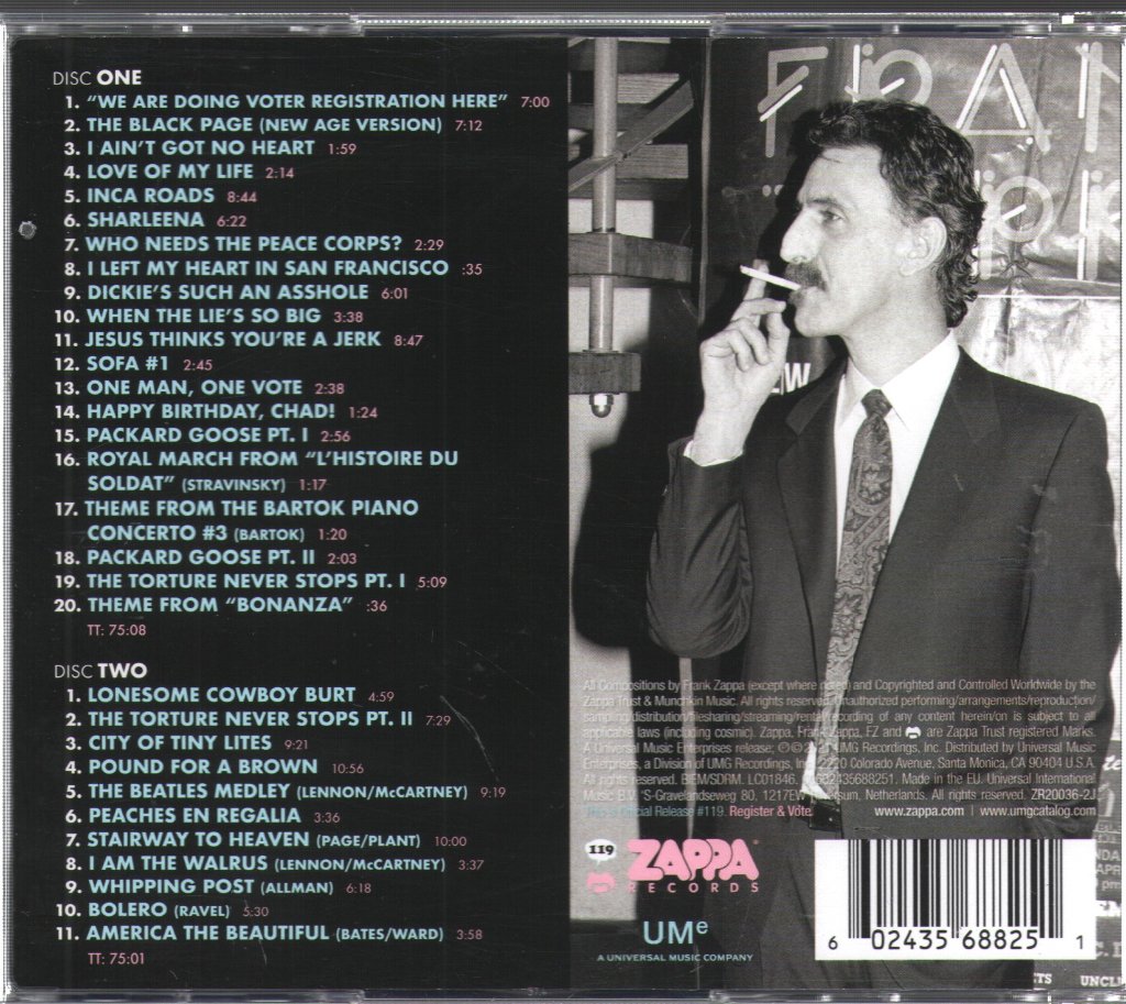 Frank Zappa - Zappa '88: The Last U.S. Show - Double Cd