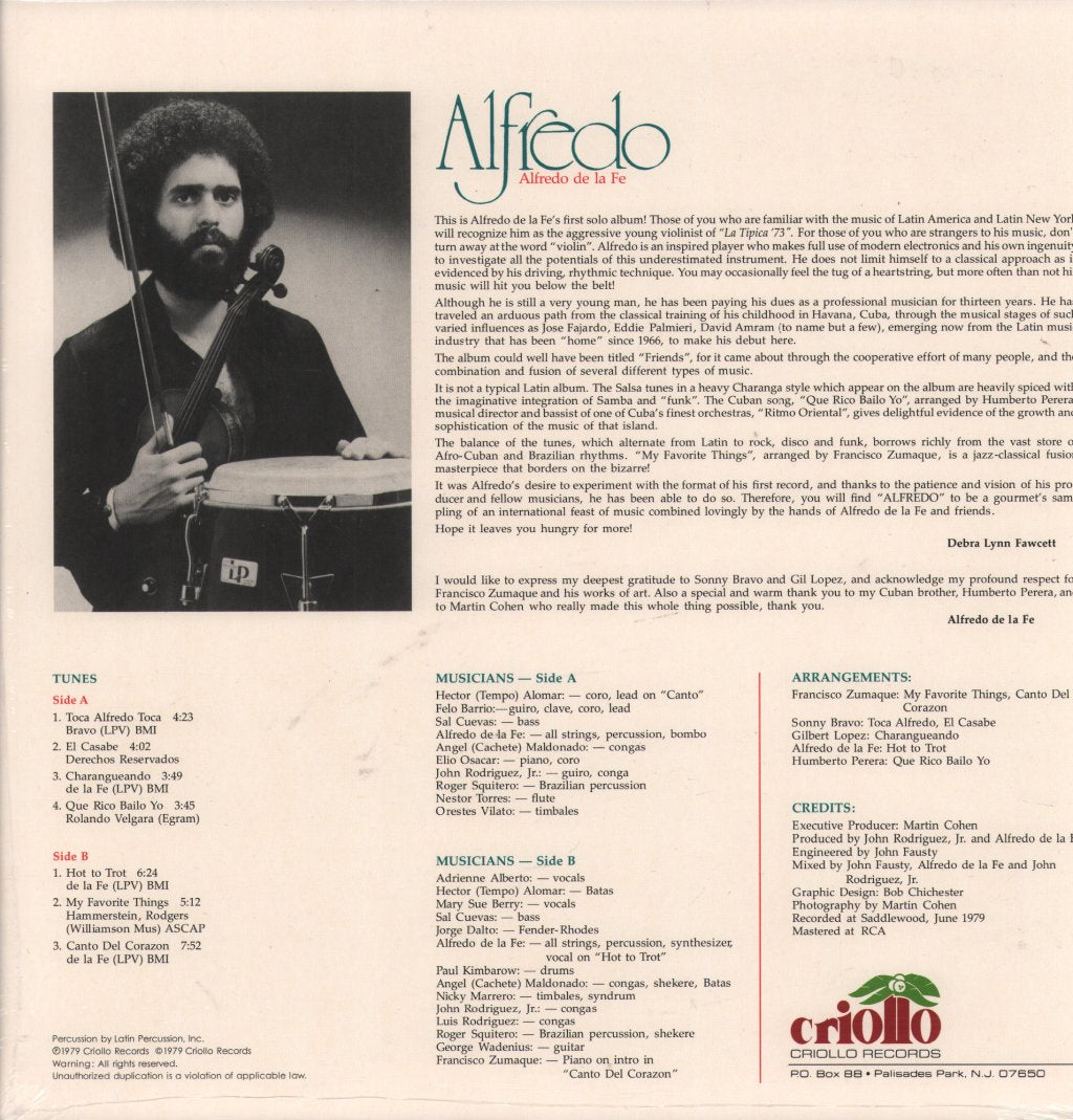 Alfredo De La Fe - Alfredo - Lp