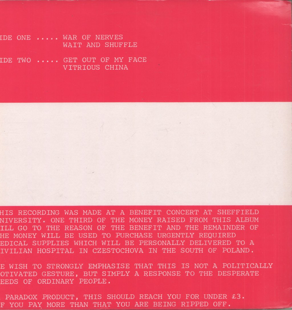 Pressure Company - Live In Sheffield 19 Jan 82 - Lp