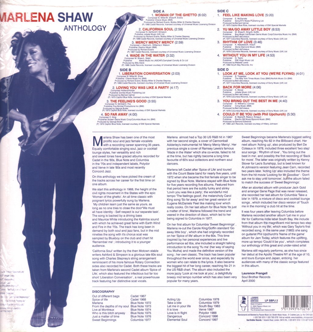 Marlena Shaw - Anthology - Double Lp