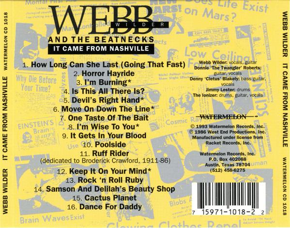 Webb Wilder And The Beatnecks - It Came From Nashville - Cd