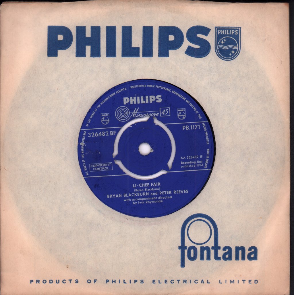 Bryan Blackburn And Peter Reeves - Li-Chee Fair - 7 Inch