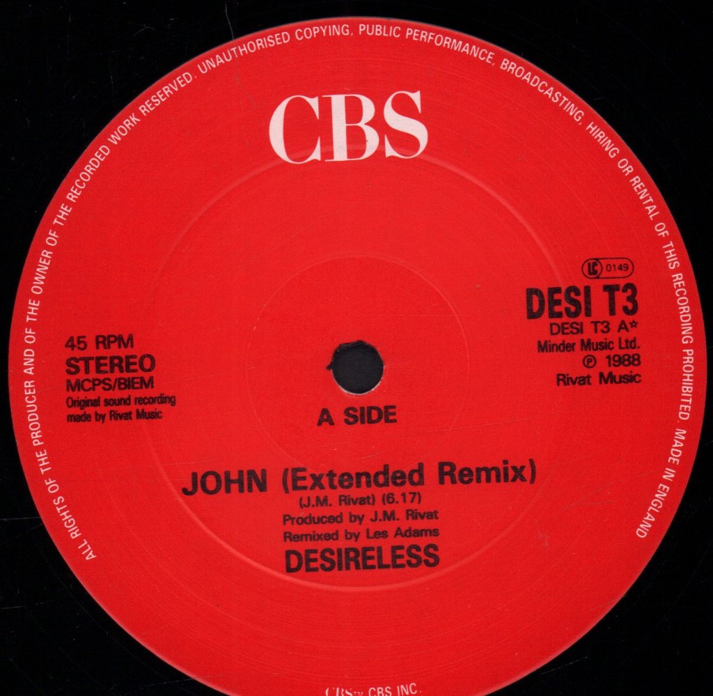Desireless - John - 12 Inch