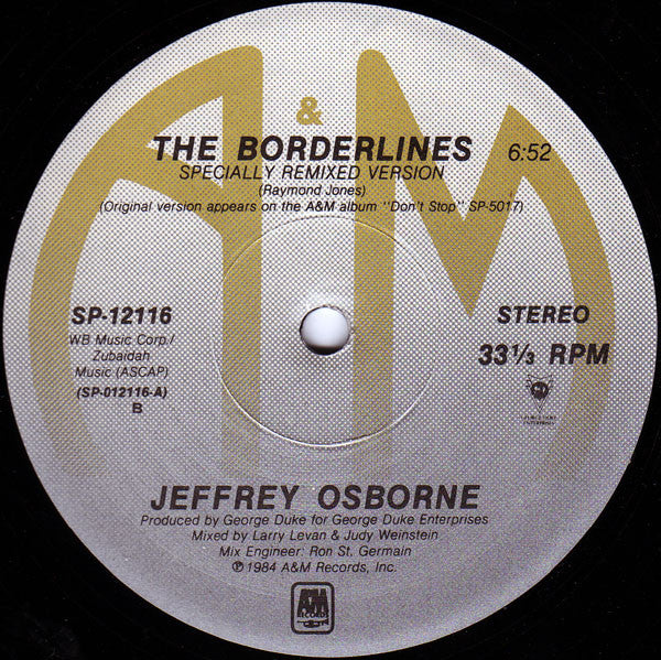 Jeffrey Osborne - Borderlines - 12 Inch