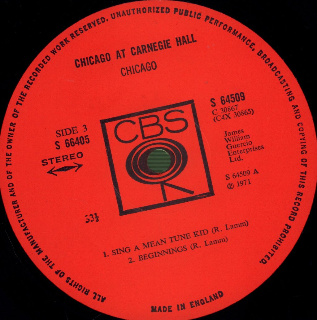 Chicago - Chicago At Carnegie Hall - Lp Set