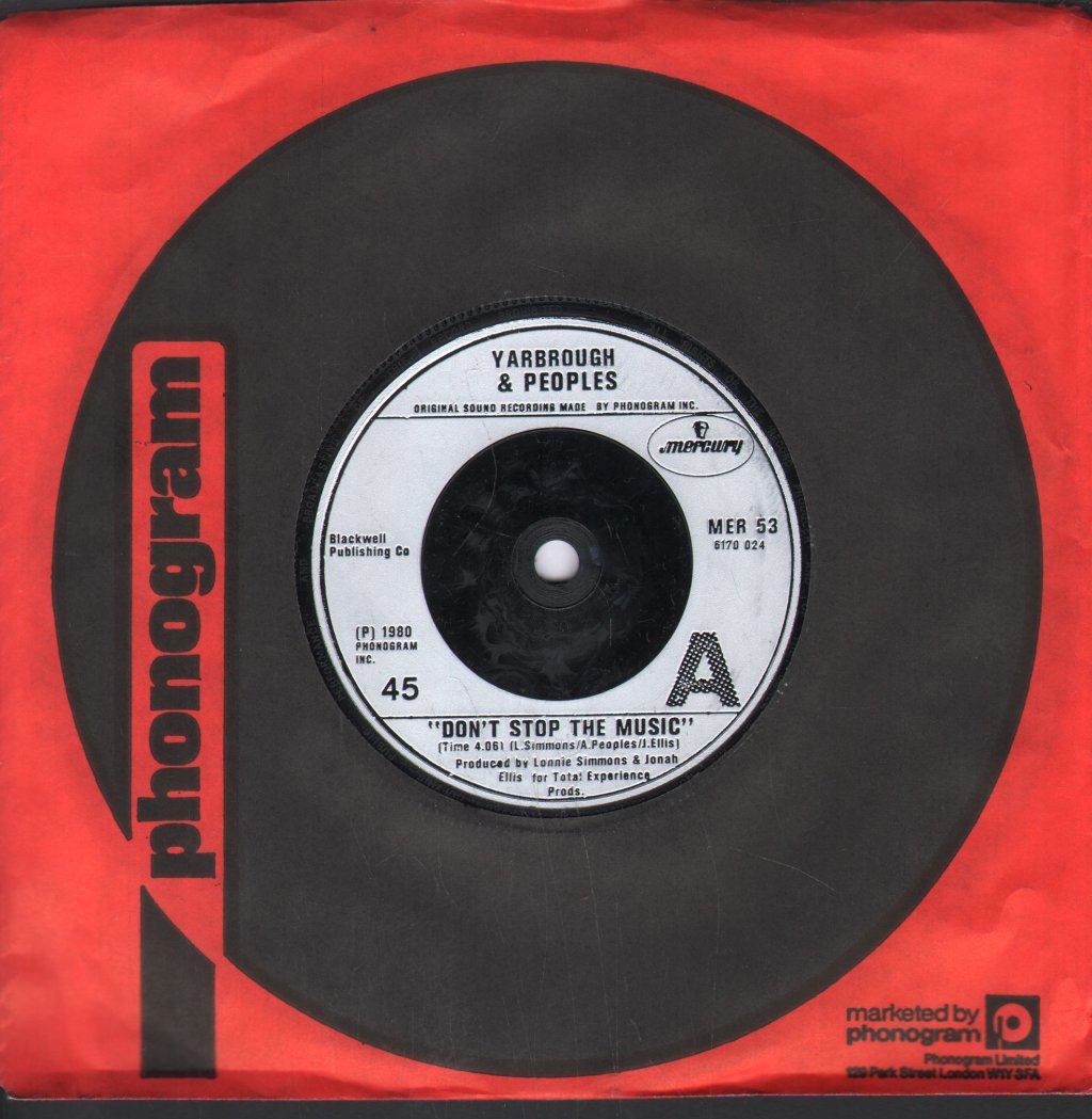 Yarbrough And Peoples - Don't Stop The Music - 7 Inch
