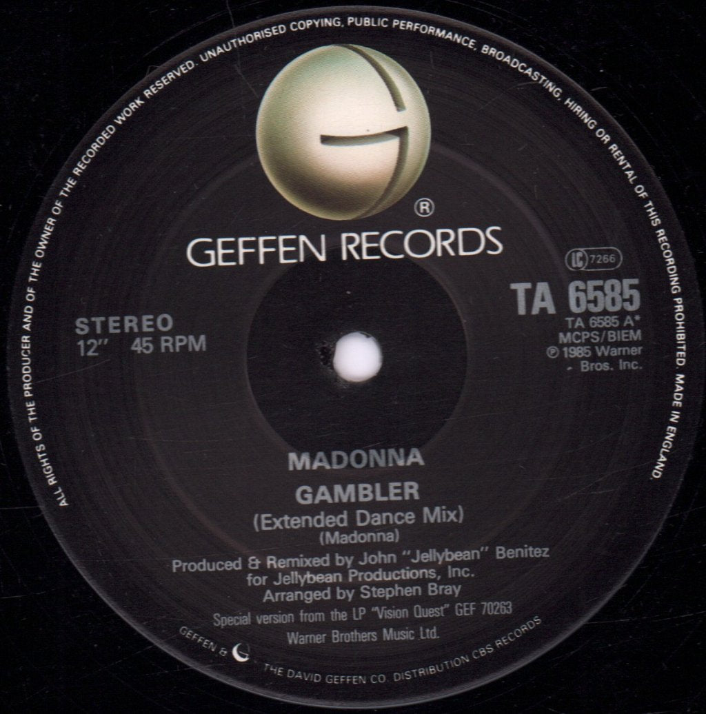 Madonna - Gambler - 12 Inch