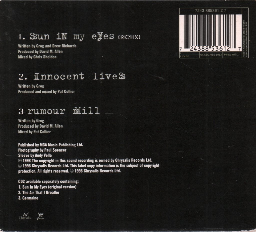 Feline - Sun In My Eyes - Cd