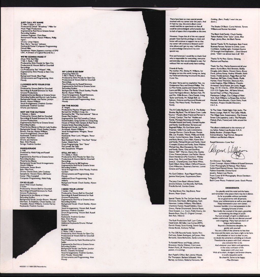 Alyson Williams - Raw - Lp