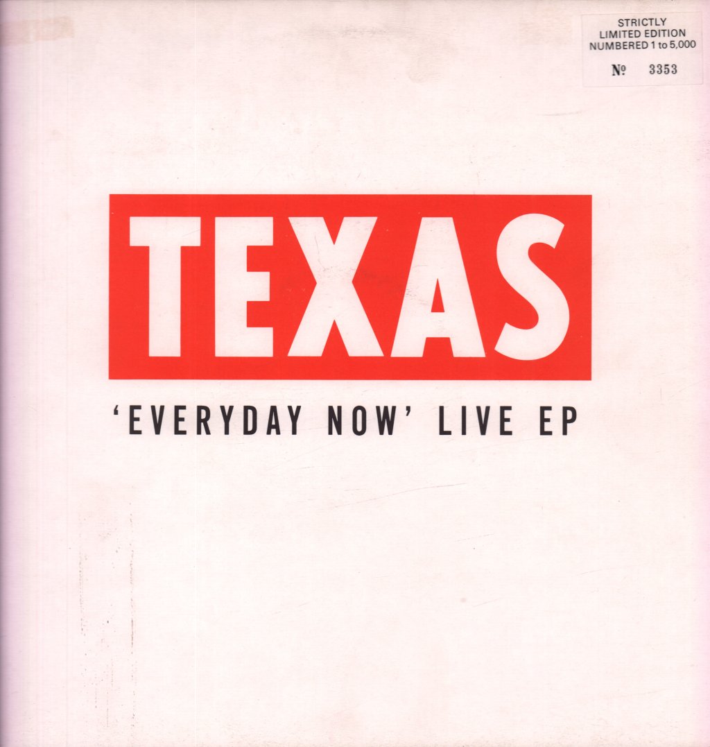 Texas - Everyday Now live ep - 12 Inch