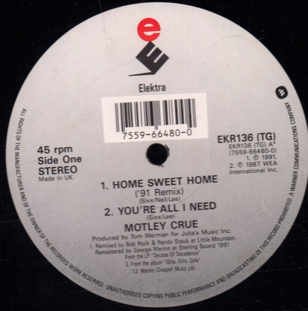 Motley Crue - Home Sweet Home - 12 Inch