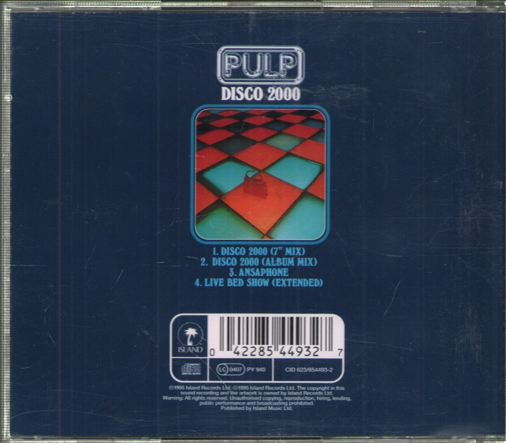 Pulp - Disco 2000 (Part One) - Cd
