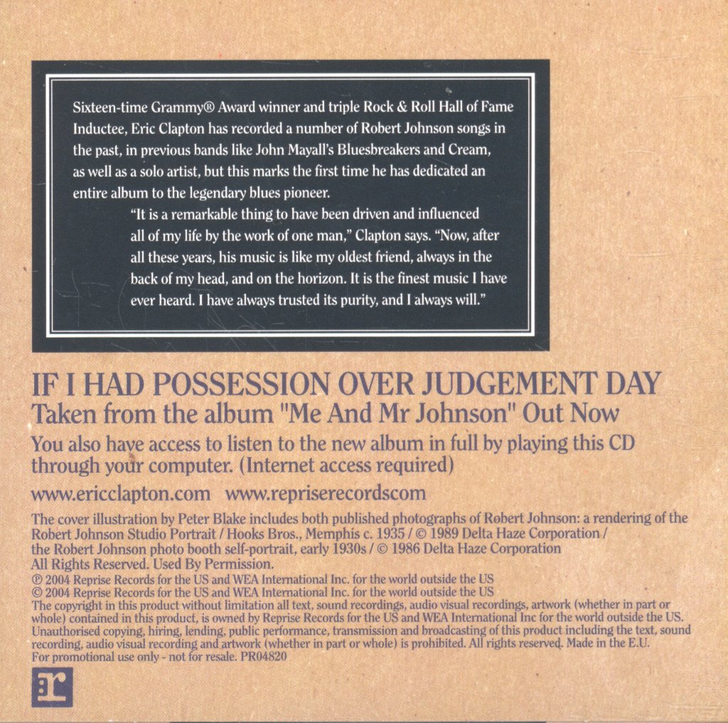Eric Clapton - If I Had Possession Over Judgement Day - Cd
