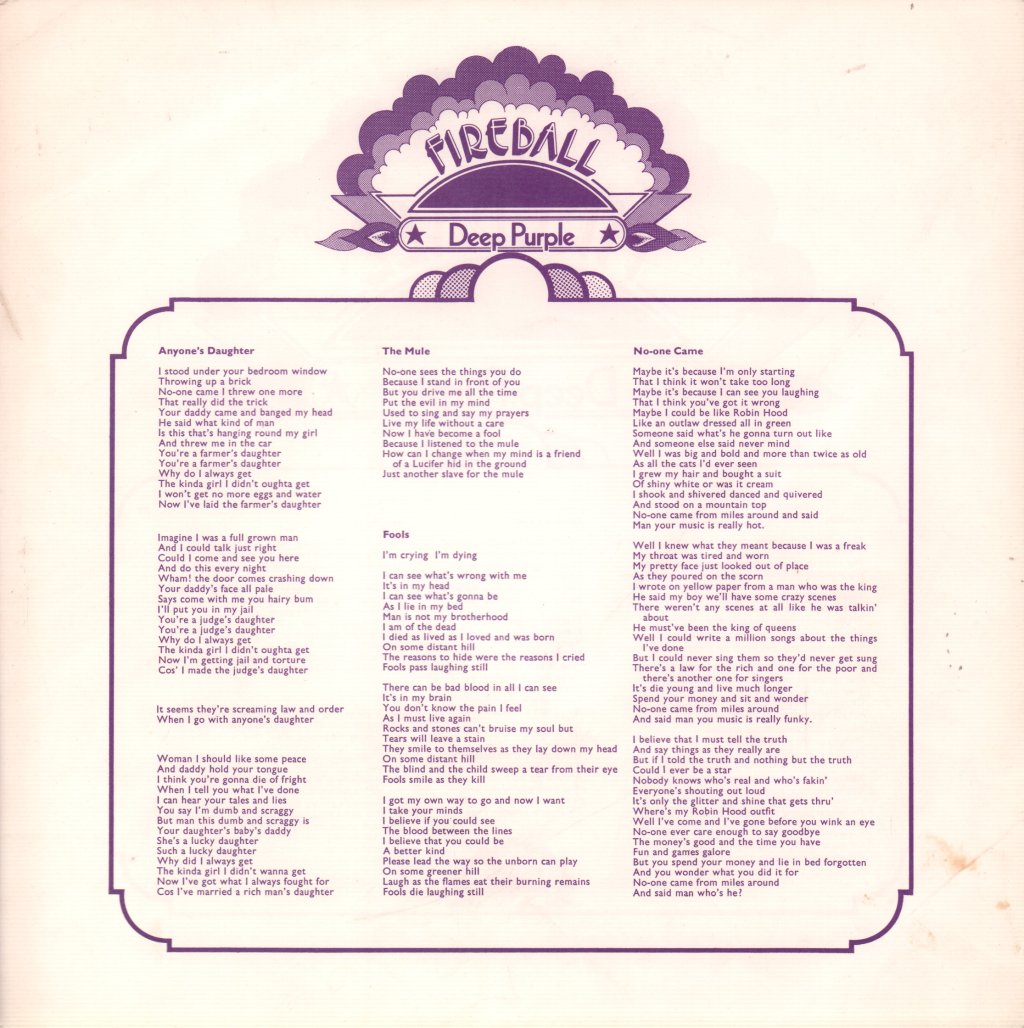 Deep Purple - Fireball - Lp
