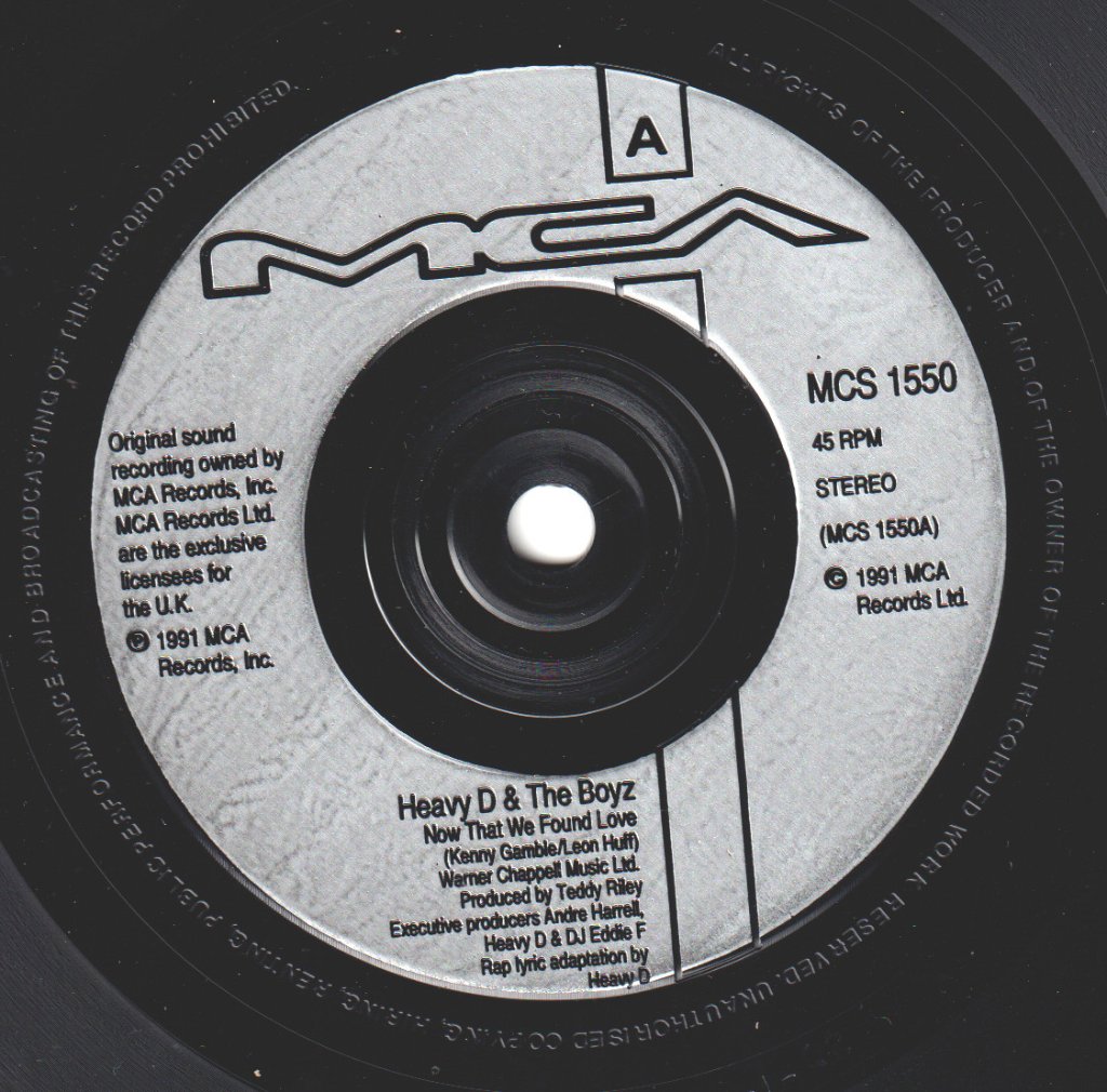Heavy D And The Boyz - Now That We Found Love - 7 Inch