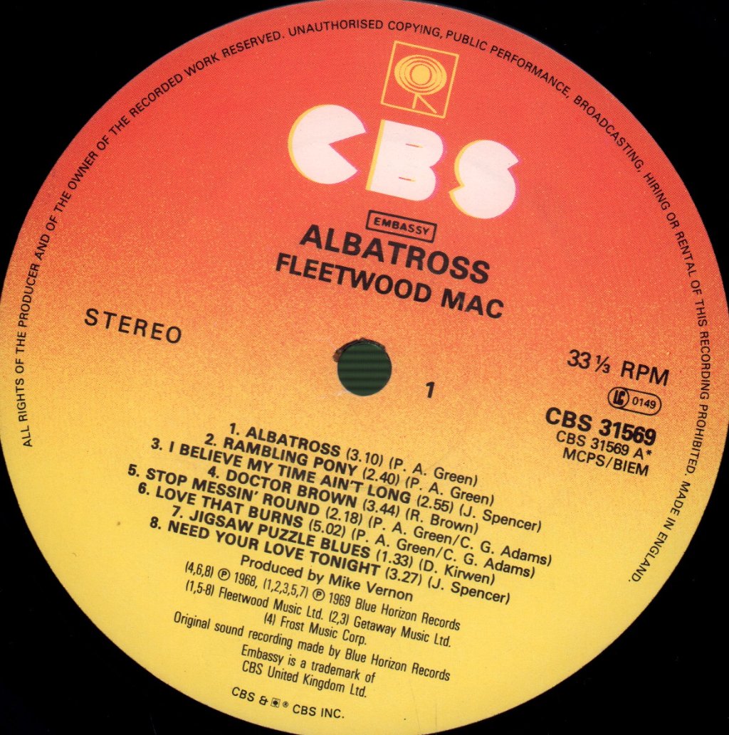 Fleetwood Mac And Christine Perfect - Albatross - Lp