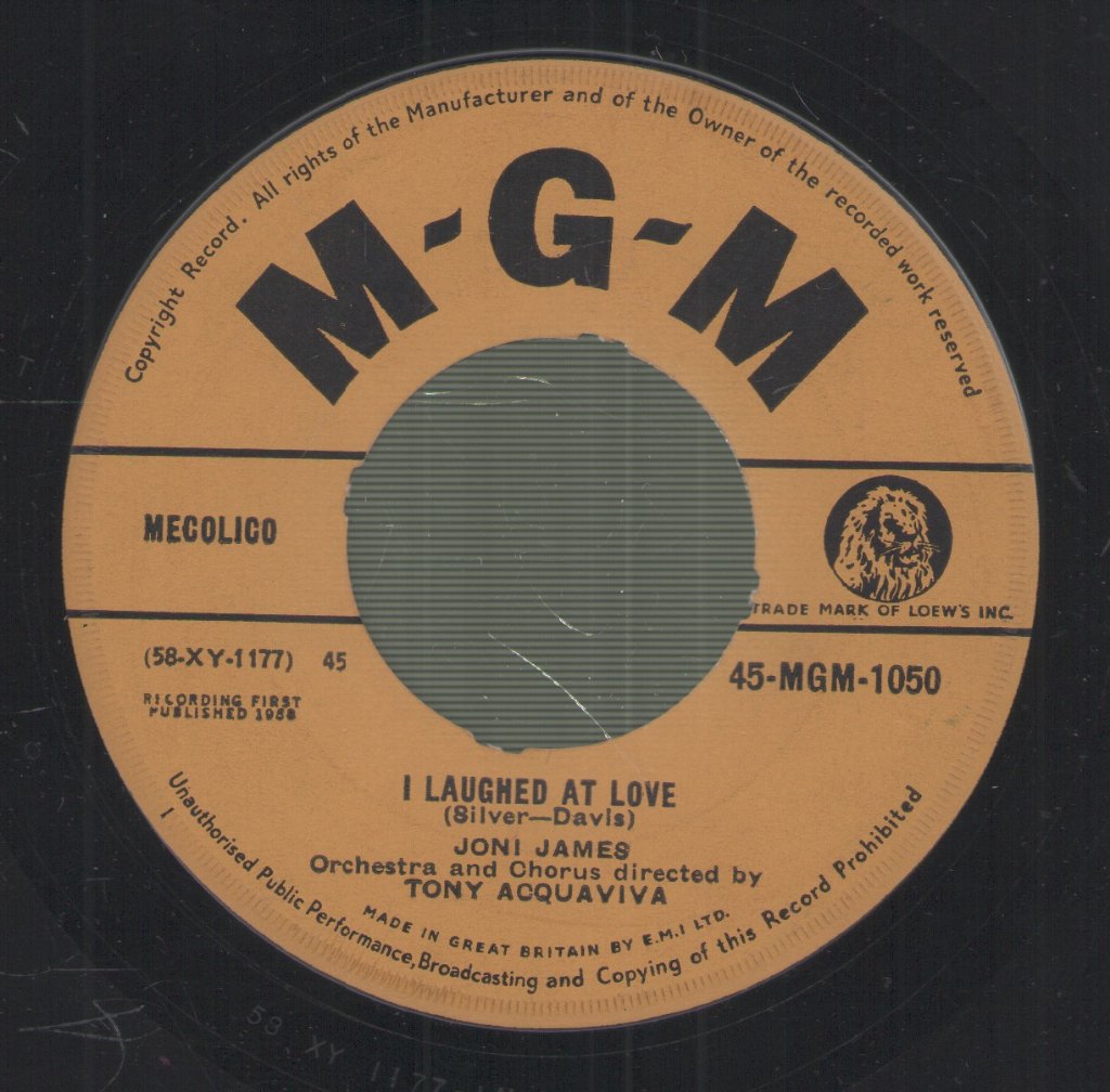 Joni James - Little Things Means A Lot / I Laughed At Love - 7 Inch