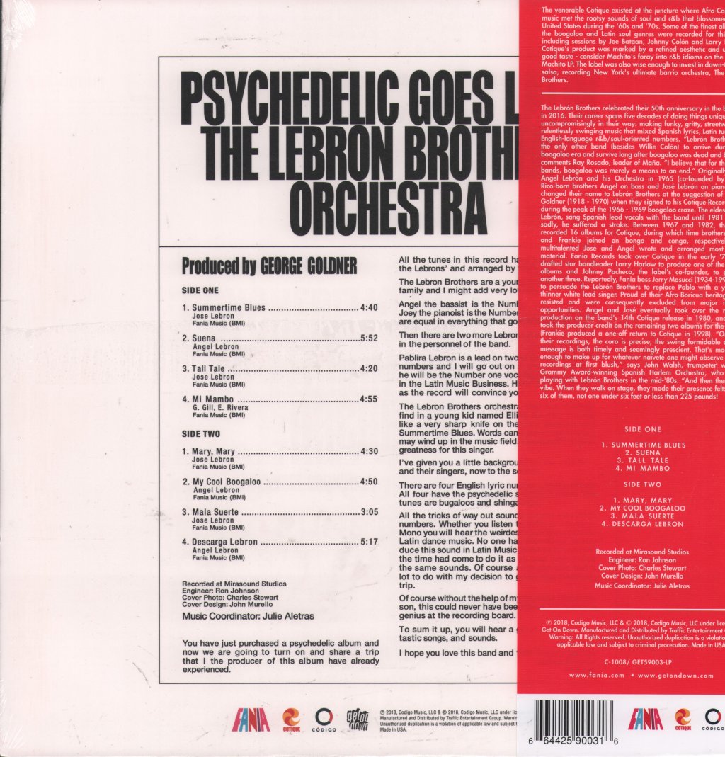 Lebron Brothers Orchestra - Psychedelic Goes Latin - Lp