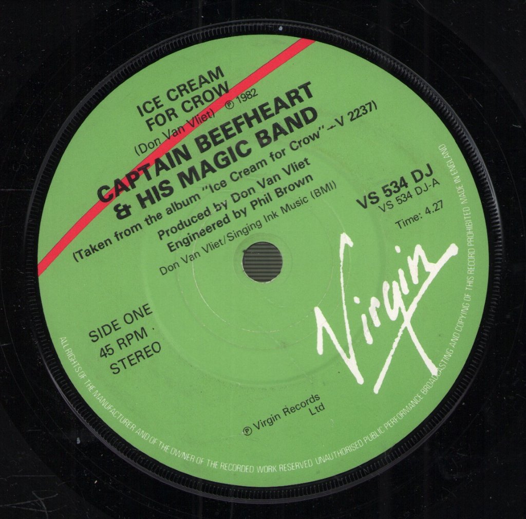 Captain Beefheart And His Magic Band - Ice Cream For Crow - 7 Inch
