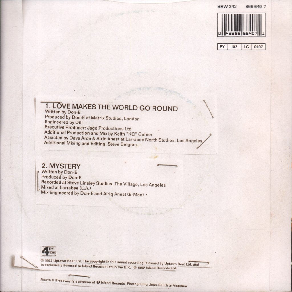 Don-E - Love Makes The World Go Round - 7 Inch