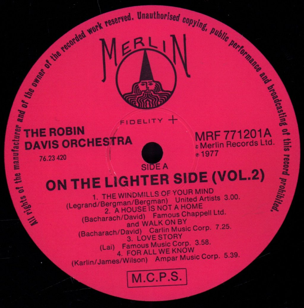 Robin Davis Orchestra - On The Lighter Side Volume 2 - Lp