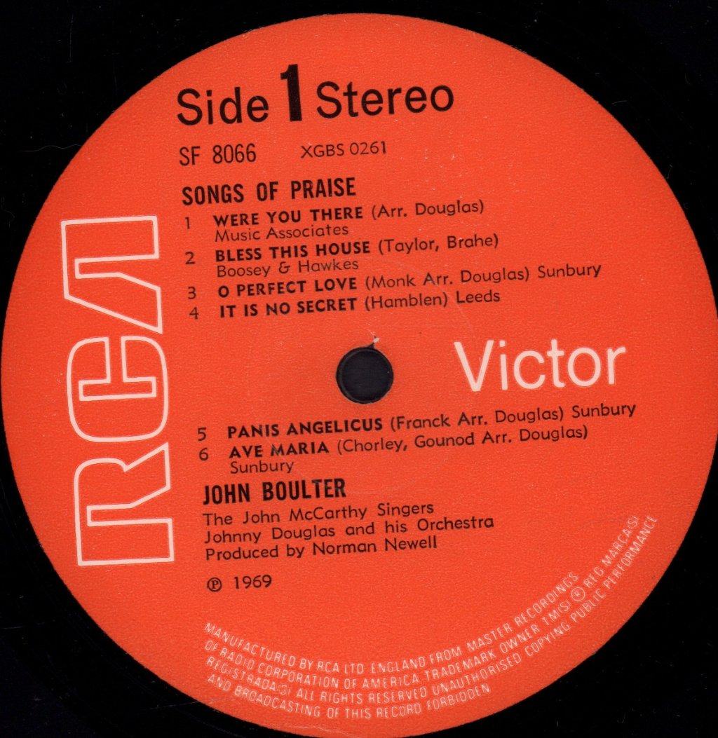John Boulter - Songs Of Praise - Lp