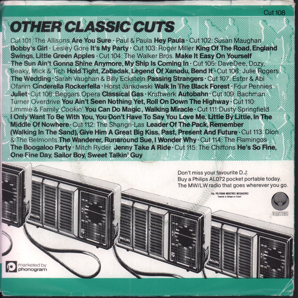 Beggars Opera / kraftwerk - Autobahn/Classical Gas - 7 Inch