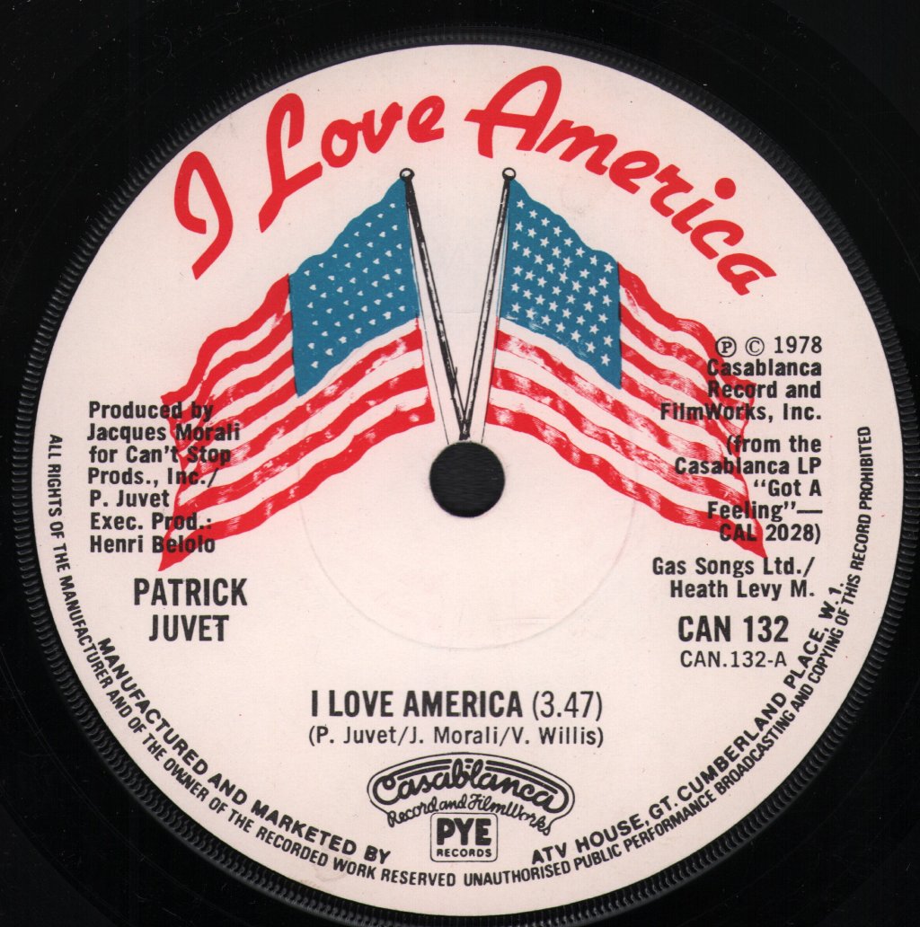 Patrick Juvet - I Love America - 7 Inch