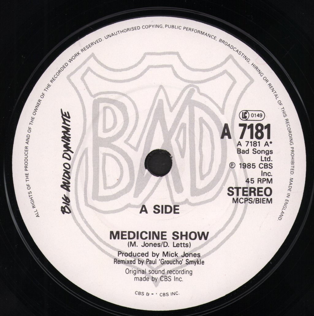 Big Audio Dynamite - Medicine Show - 7 Inch