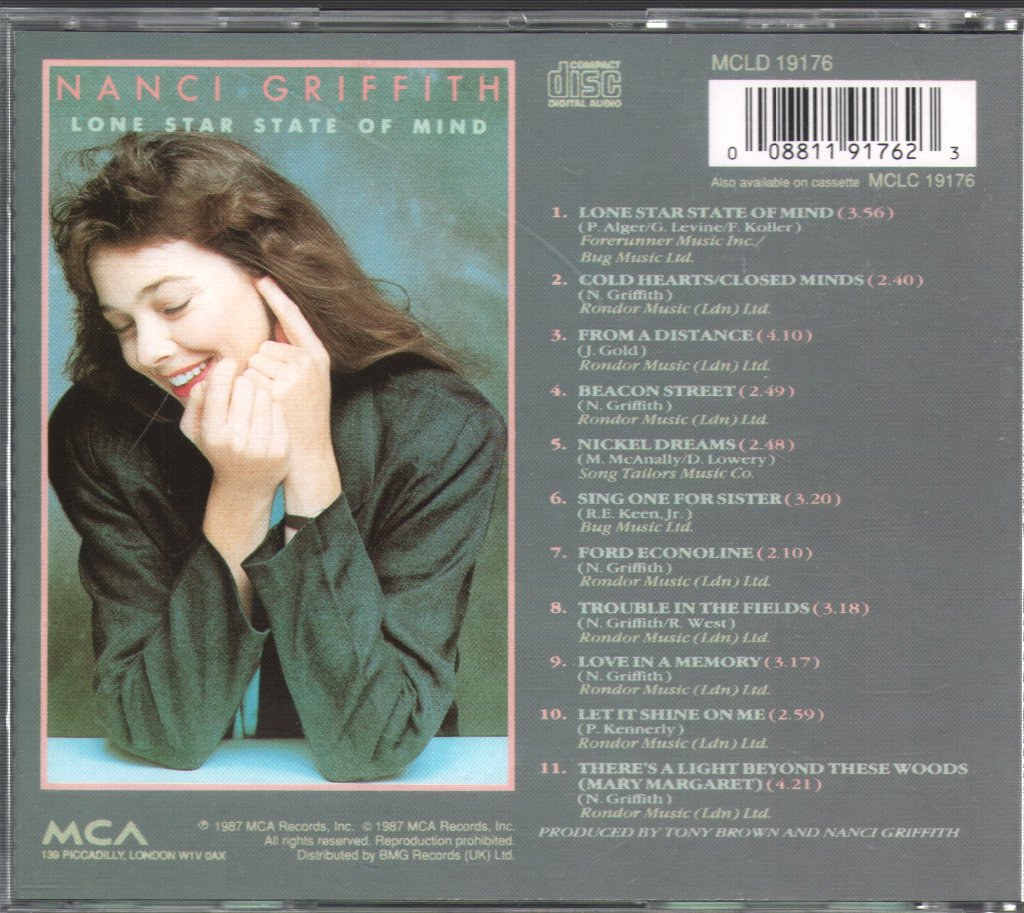 Nanci Griffith - Lone Star State Of Mind - Cd