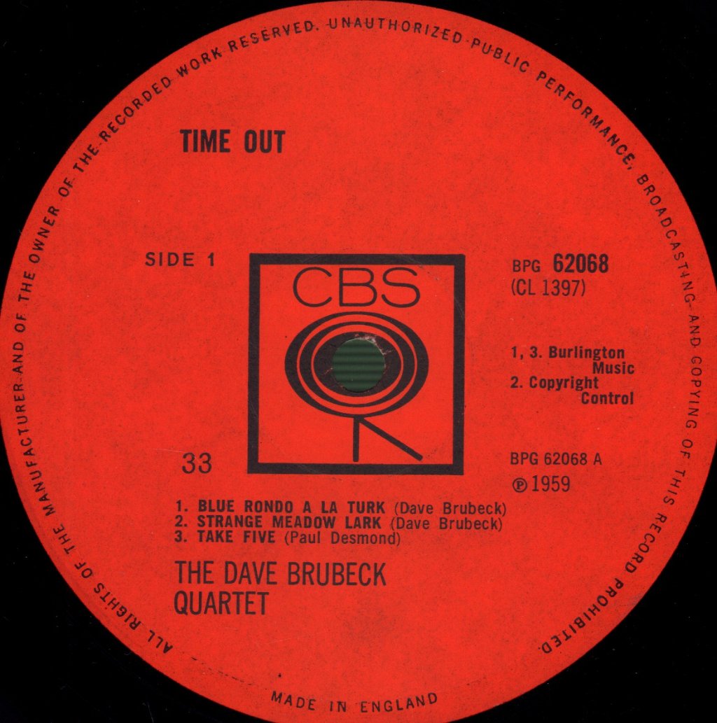 Dave Brubeck Quartet - Time Out - Lp