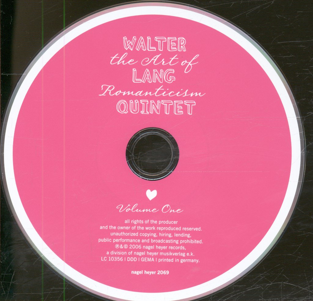 Walter Lang Quintet - Art Of Romanticism Vol. 1 - Cd